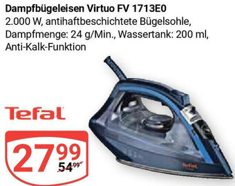Globus Tefal Dampfbügeleisen Virtuo FV 1713E0 Angebot