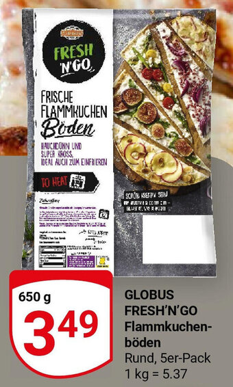 Globus GLOBUS FRESH'N'GO Flammkuchenböden 650 g Angebot