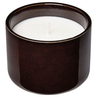IKEA Kopparlönn duftkerze im keramikglas mandel & kirsche/braunrot 25 std Angebot