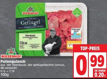Edeka WIESENHOF Putengulasch 100 g Angebot