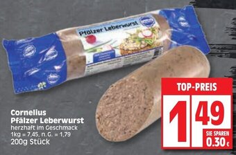 Edeka Cornelius Pfälzer Leberwurst 200g Stück Angebot