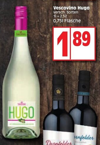 Edeka Vescovino Hugo 0,75 l Flasche Angebot
