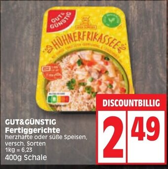 Edeka GUT&GÜNSTIG Fertiggerichte 400 g Schale Angebot