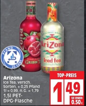 Edeka Arizona Ice Tea 1,5 l PET-DPG-Flasche Angebot