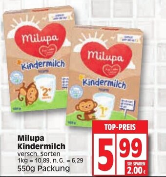 Edeka Milupa Kindermilch 550g Packung Angebot