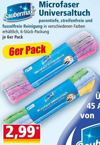 Norma24 Saubermax Microfaser Universaltuch 6er Pack Angebot