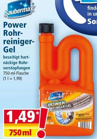 Norma24 Saubermax Power Rohrreiniger-Gel 750 ml Flasche Angebot