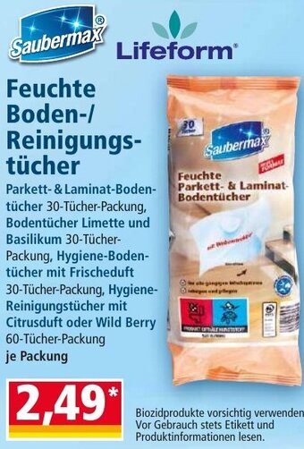 Norma24 Saubermax Feuchte Boden/ Reinigungstücher Angebot