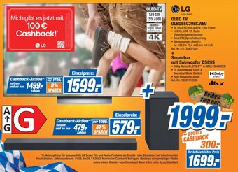 Expert Technomarkt LG OLED TV OLED55C39LC.AEU und Soundbar mit Subwoofer DSC9S Angebot