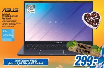 Expert Technomarkt Asus Notebook E510MA-EJ653WS Star Black Angebot