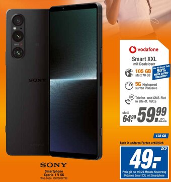 K+B Expert SONY Smartphone Xperia 1 V 5G Angebot