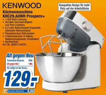 expert Techno Land KENWOOD Küchenmaschine KHC29.AOWH Prospero+ Angebot