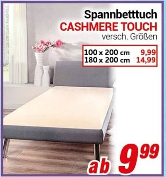 CENTERSHOP Spannbetttuch CASHMERE TOUCH Angebot