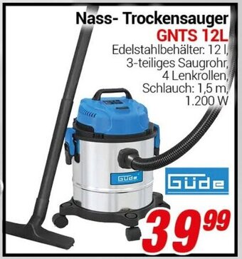 CENTERSHOP Güde Nass-Trockensauger GNTS 12L Angebot