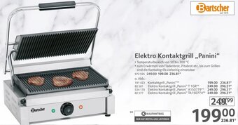 Selgros Bartscher Elektro Kontaktgrill Panini Angebot