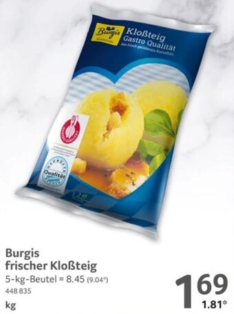 Selgros Burgis frischer Kloßteig 5-kg Beutel Angebot