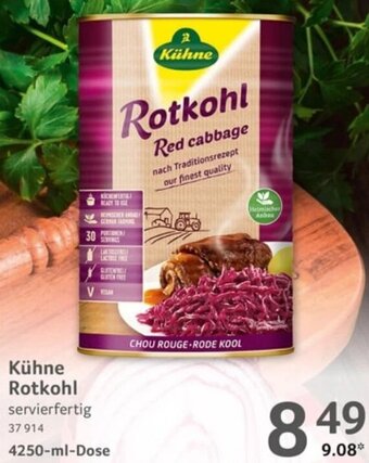 Selgros Kühne Rotkohl 4250 ml Dose Angebot