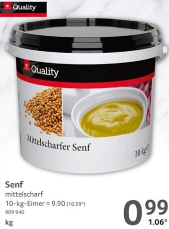 Selgros Quality Senf 10 kg Eimer Angebot