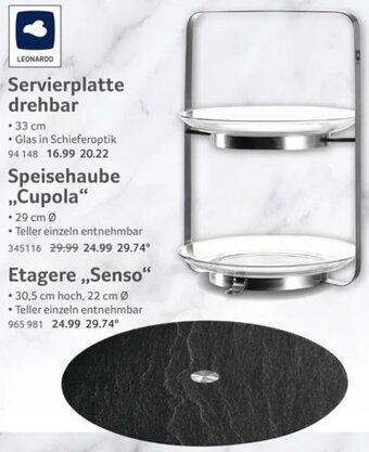 Selgros LEONARDO Servierplatte drehbar Angebot