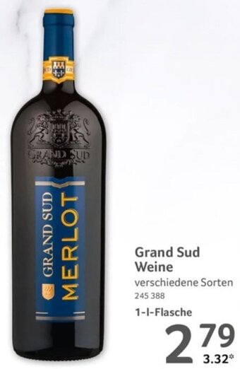 Selgros Grand Sud Weine 1 L Flasche Angebot