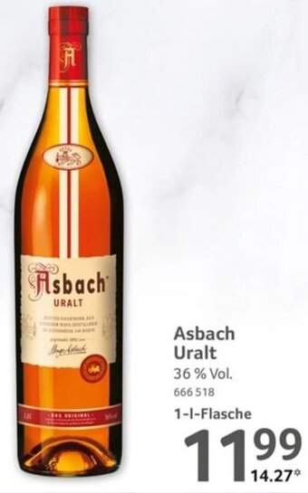 Selgros Asbach Uralt 1 L Flasche Angebot