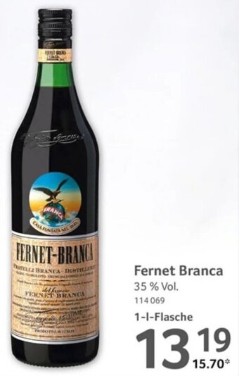 Selgros Fernet Branca 1 L Flasche Angebot