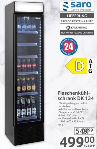 Selgros Saro Flaschenkühlschrank DK 134 Angebot
