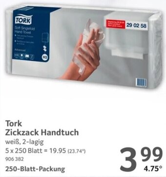 Selgros Tork Zickzack Handtuch 250 Blatt Packung Angebot