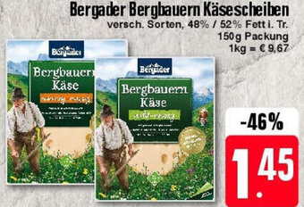 Edeka Bergader Bergbauern Käsescheiben 150 g Packung Angebot