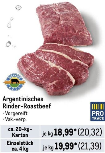 METRO Argentinisches Rinder-Roastbeef ca. 20-kg Karton Angebot
