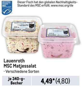 METRO Lauenroth MSC Matjessalat 340 g Becher Angebot