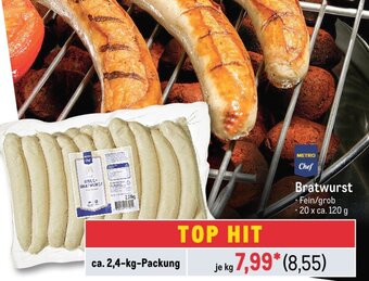 METRO METRO Chef Bratwurst ca. 2,4-kg-Packung Angebot