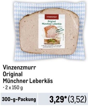 METRO Vinzenzmurr Original Münchner Leberkäs 300 g Packung Angebot