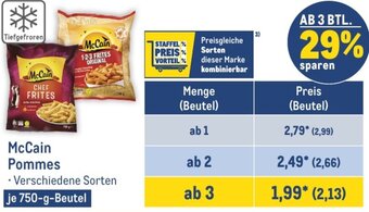 METRO McCain Pommes 750-g-Beutel Angebot