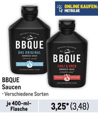 METRO BBQUE Saucen 400 ml Flasche Angebot