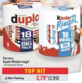 METRO Ferrero Duplo/Kinderriegel 18er Packung Angebot