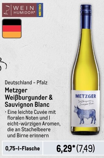 METRO Deutschland-Pfalz Metzger Weißburgunder & Sauvignon Blanc 0,75 L Flasche Angebot