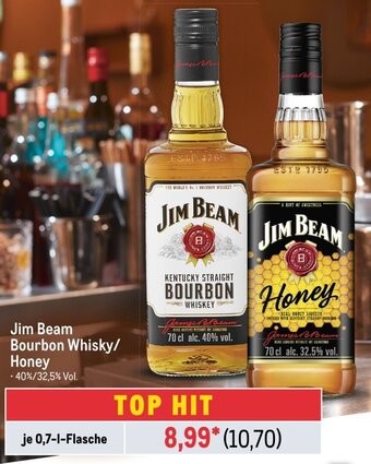 METRO Jim Beam Bourbon Whisky/ Honey 0,7 L Flasche Angebot
