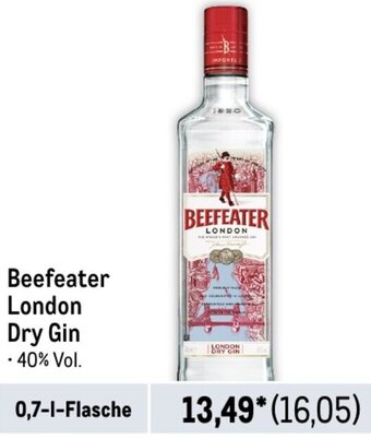 METRO Beefeater London Dry Gin 0,7 L Flasche Angebot