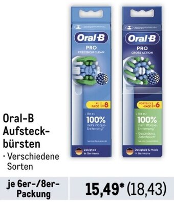 METRO Oral-B Aufsteckbürsten 6er/8er-Packung Angebot