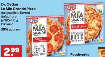 Handelshof Dr. Oetker La Mia Grande Pizza 360-415 g Packung Angebot