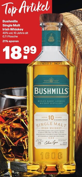 Handelshof Bushmills Single Malt Irish Whiskey 0,7 L Flasche Angebot