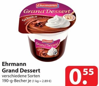 Famila Nord Ost Ehrmann Grand Dessert 190 g Becher Angebot