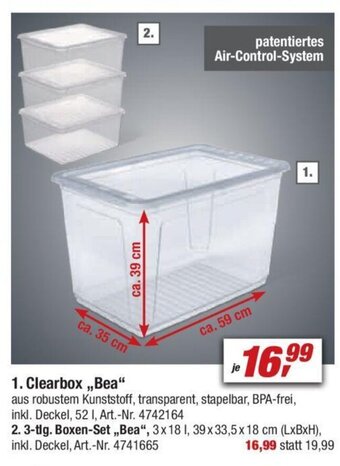 toom Baumarkt 1. Clearbox ,,Bea" Angebot