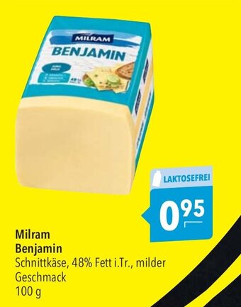 CITTI Markt Milram Benjamin Schnittkäse, 48% Fett i.Tr., milder Geschmack 100 g Angebot