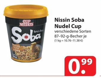 Famila Nord Ost Nissin Soba Nudel Cup 87-92-g-Becher Angebot