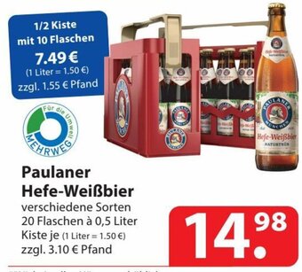 Famila Nord Ost Paulaner Hefe-Weißbier  20 Flaschen à 0,5 Liter Angebot