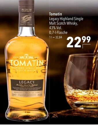 CITTI Markt Tomatin Legacy Highland Single Malt Scotch Whisky, 43% Vol. 0,7-l Angebot