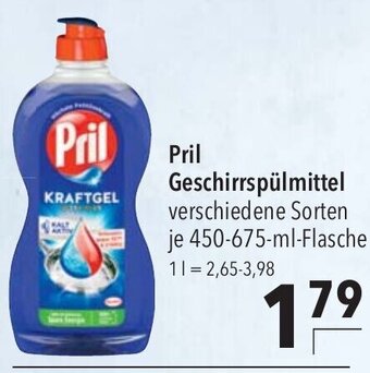 CITTI Markt Pril Geschirrspülmittel verschiedene Sorten je 450-675-ml-Flasche Angebot