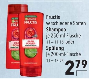 CITTI Markt GARNIER Fructis Shampoo o. Spülung 250/200ml Angebot